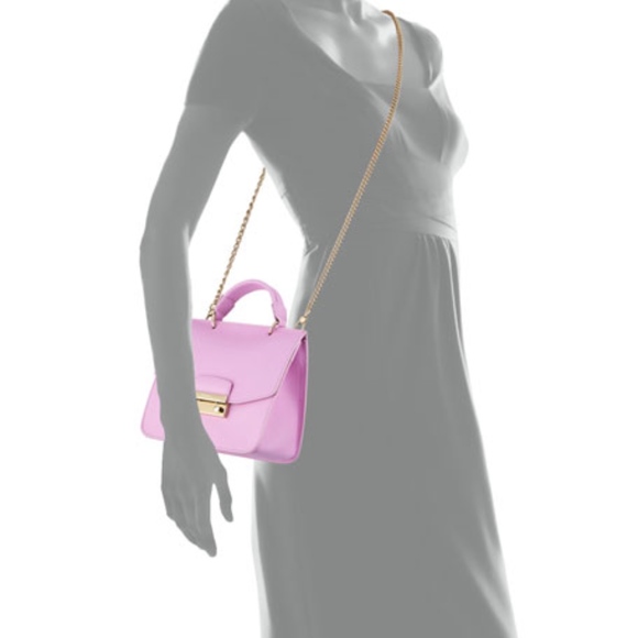 NWOT Pink Furla Julia Mini Top Handle Crossbody - Picture 1 of 8